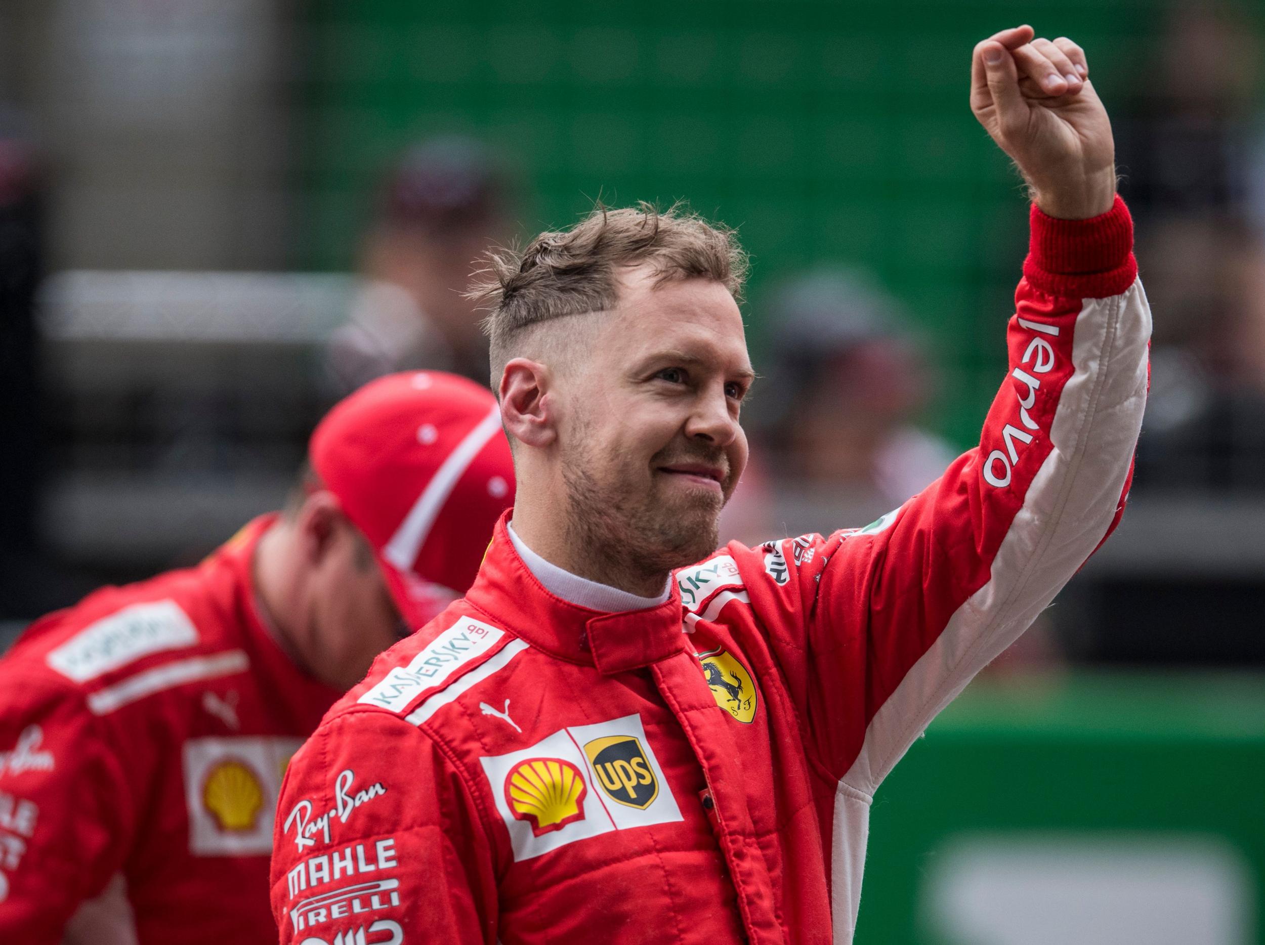 Sebastian Vettel qualified on pole position