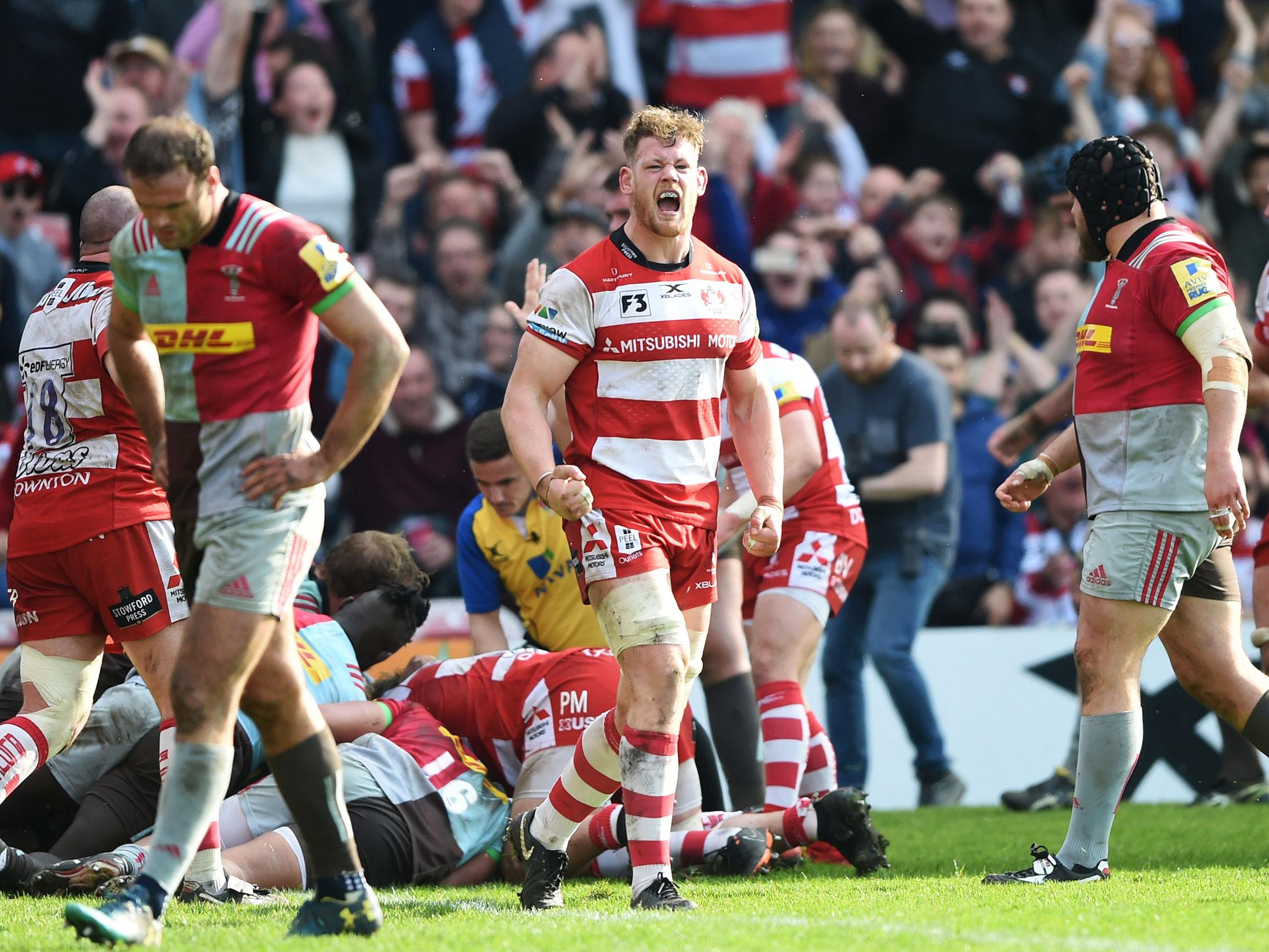 Gloucester are now three points off the fourth spot with two matches remaining