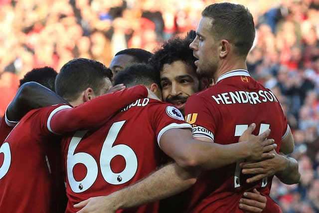 Mohamed Salah scored his 40th goal of a remarkable season against Bournemouth
