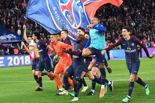 Paris Saint-Germain beat Monaco 7-1 to clinch the Ligue 1 title