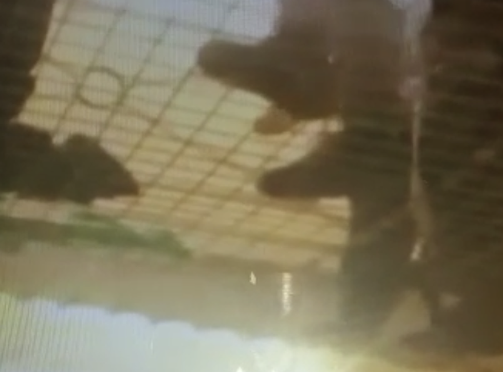 Video footage shows inmates walking on netting in the wing and one saying: 'Protests... Taking our association. We only get those three days a week and they're taking it from us.. This was bound to happen.'