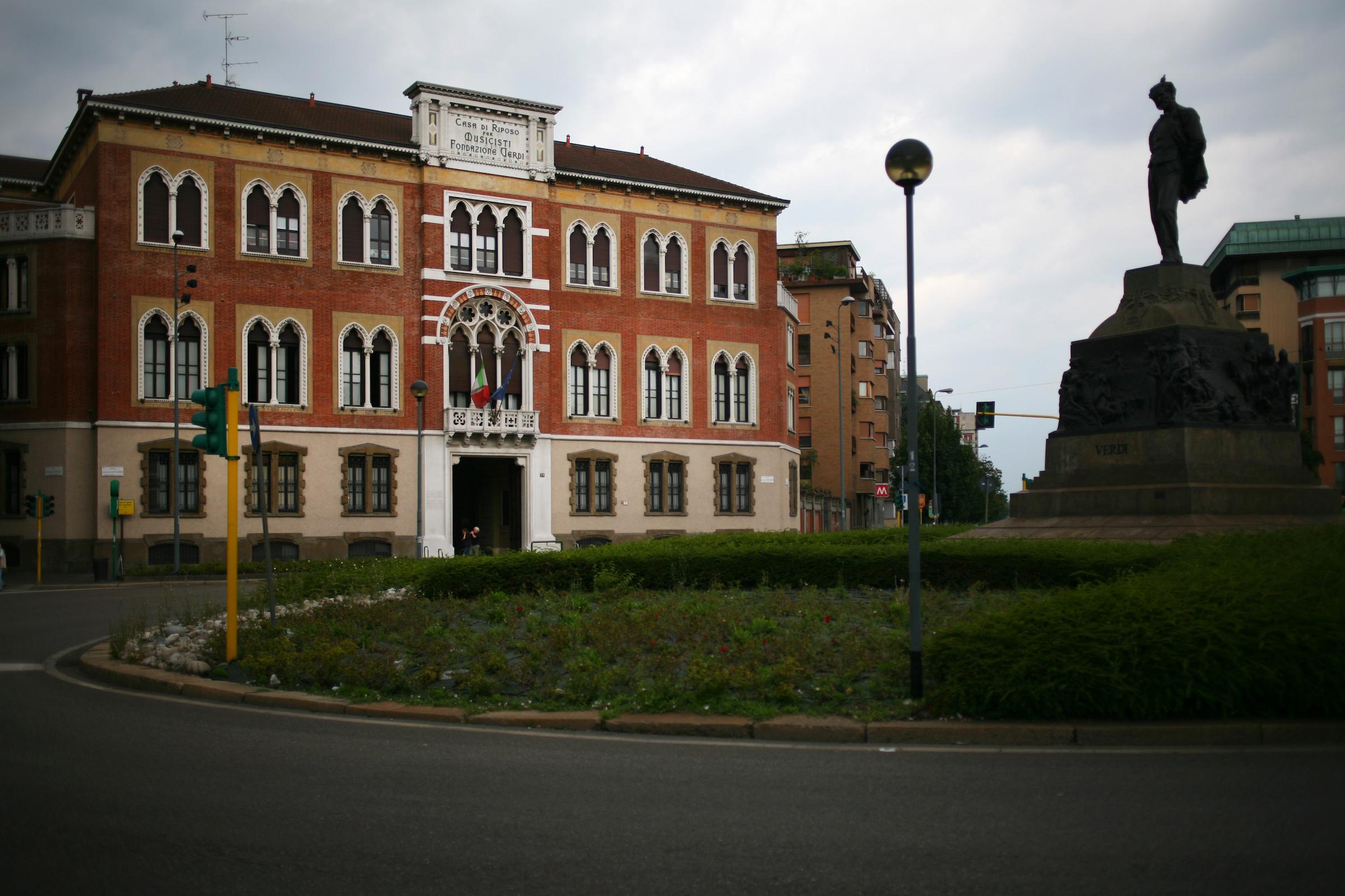 The exterior of the building, which was built for musicians who have fallen on hard times in their old-age