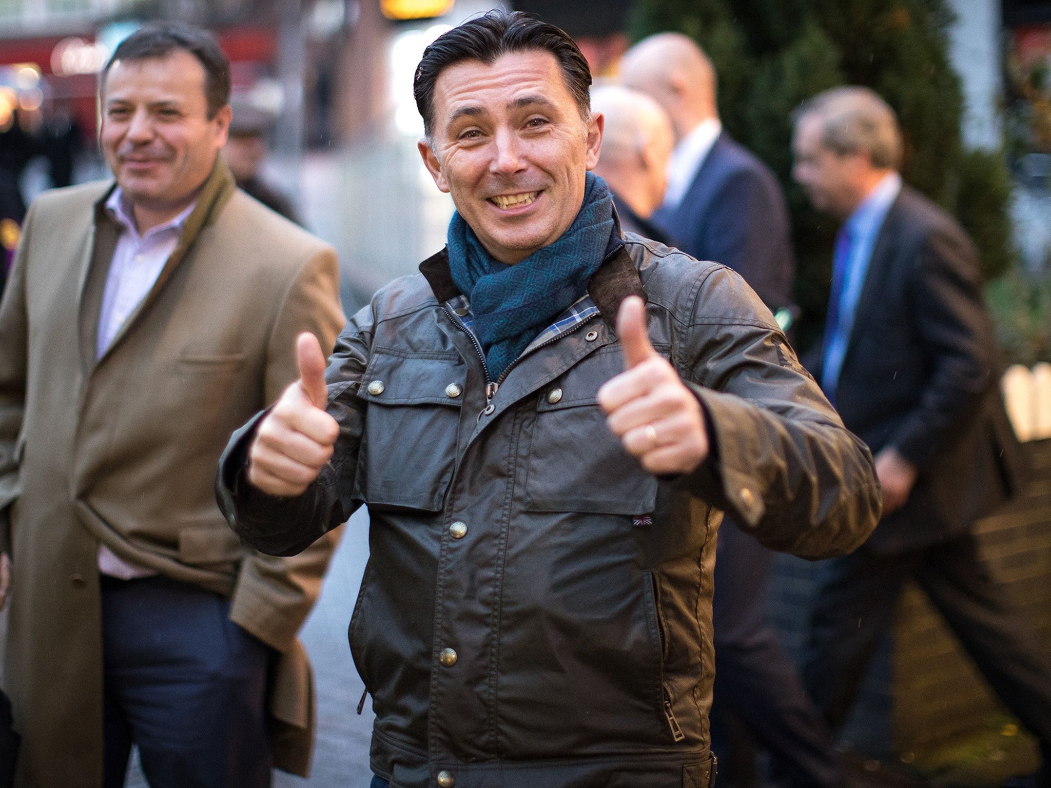 Andy Wigmore seen outside the UKIP shop in Hanley