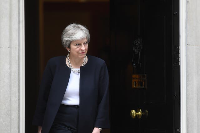 Prime Minister Theresa May outside Downing Street