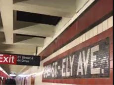 Flooding continues in New York City subway stations after downpour