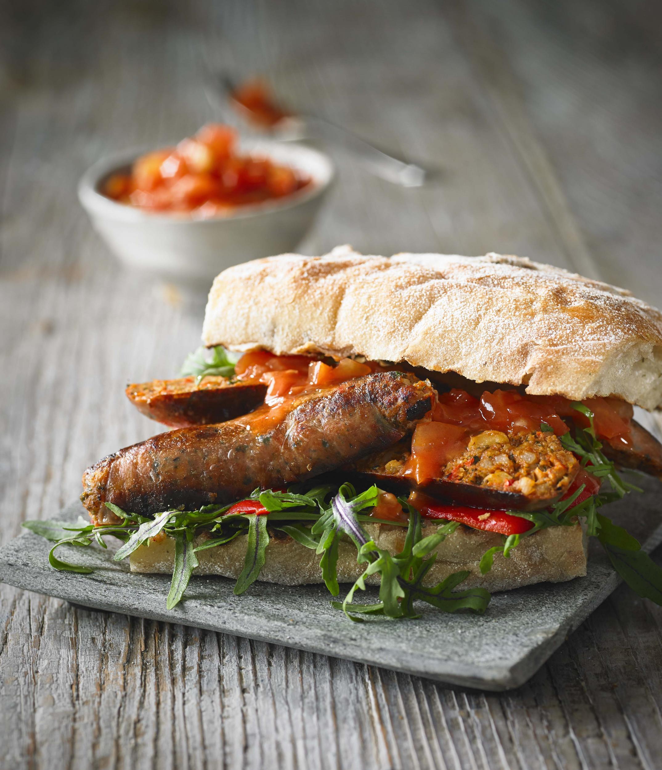 Waitrose's pork, chickpea, spinach and tomato sausages