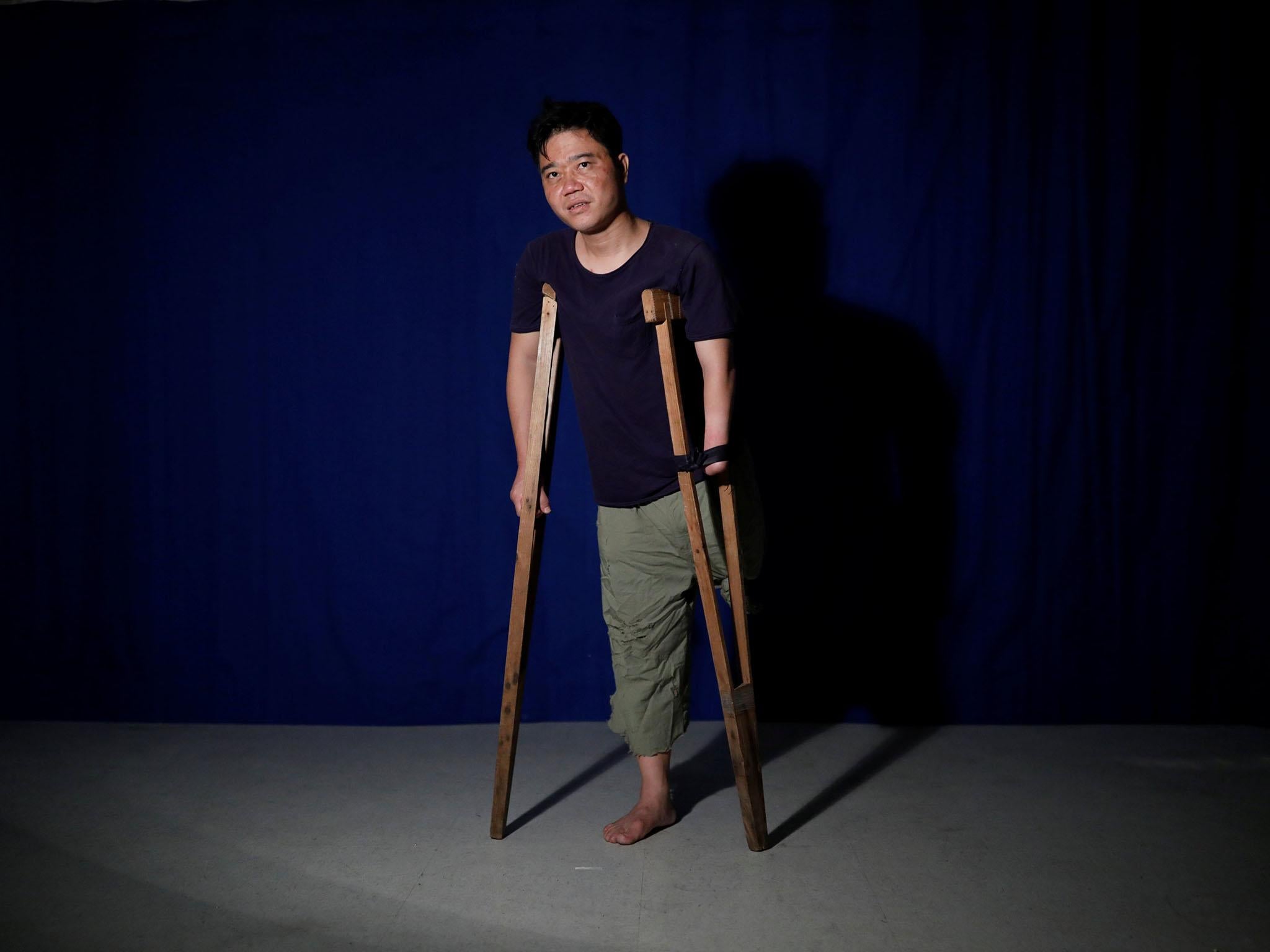 Ji Sung-ho, 36: ‘There is a lot of love from my North Korean friends and family in these crutches ... I still keep them, so as not to forget those memories’