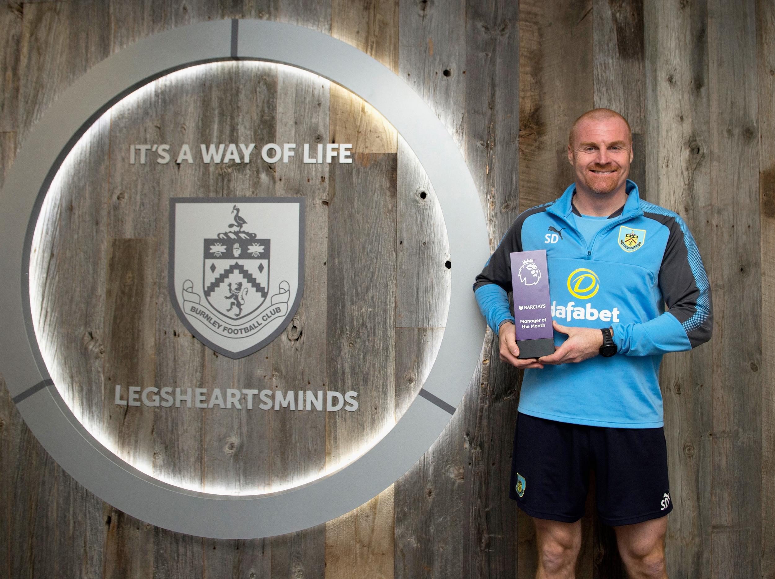 Sean Dyche was named Manager of the Month for March