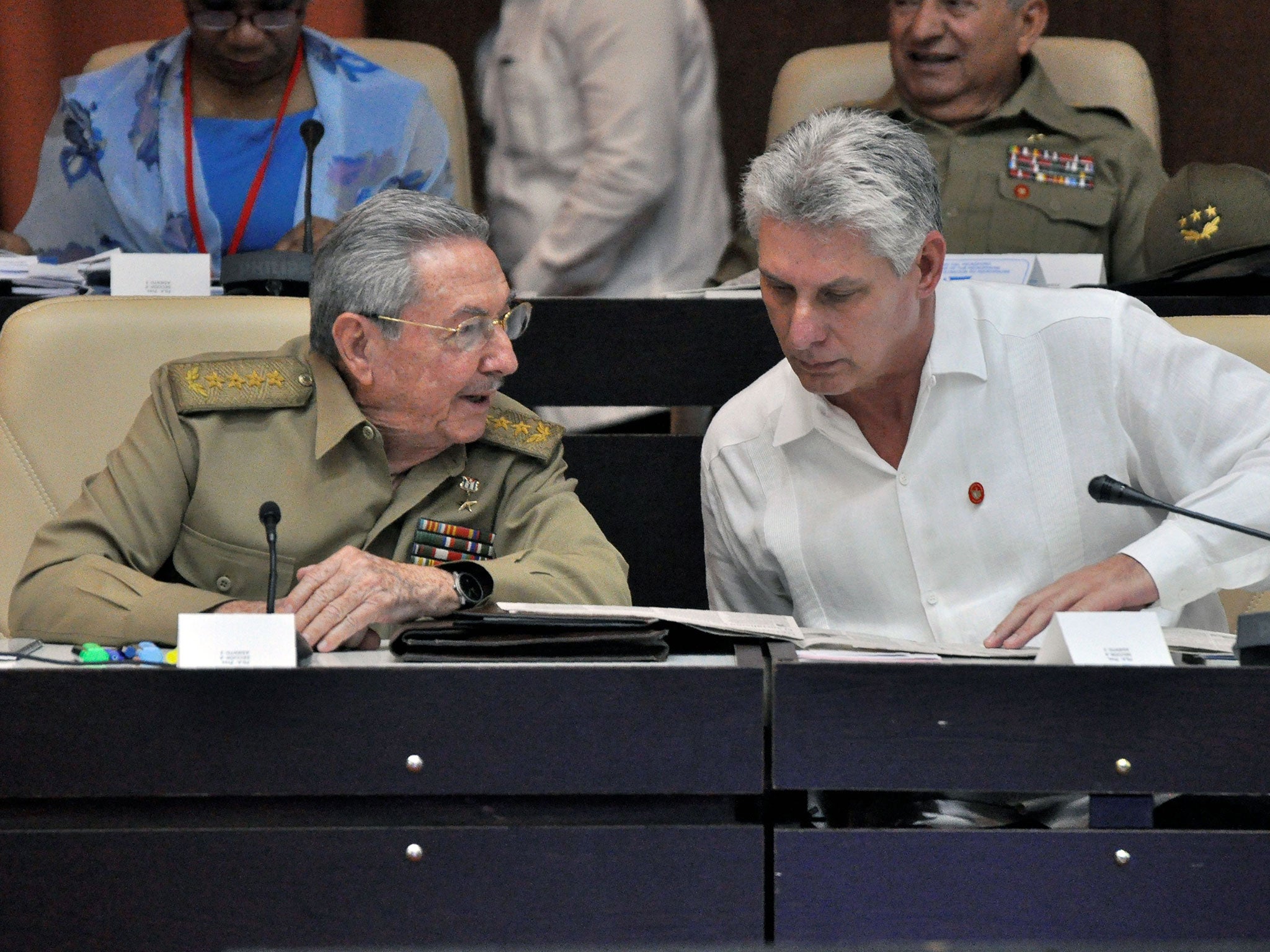 Raul Castro (left) will likely hand over the reigns to his right hand man, Miguel Diaz-Canel, when he retires as Cuba’s president