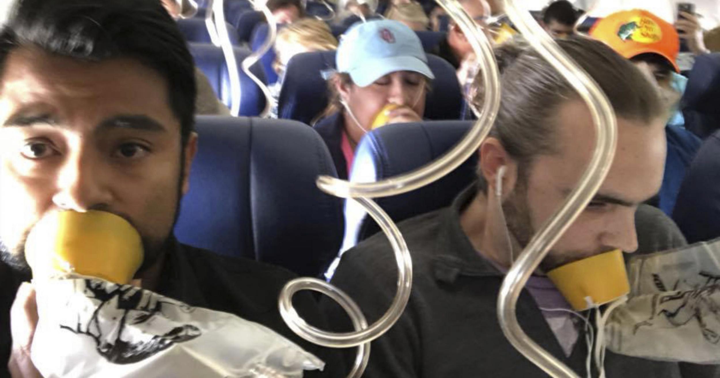 Oxygen masks should be placed over the nose and mouth (Facebook/Marty Martinez )