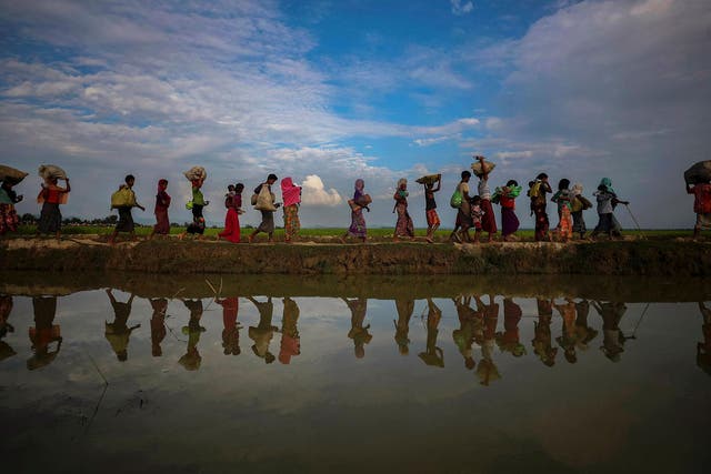 Hundreds of thousands of Rohingya people fled their homes in the purge