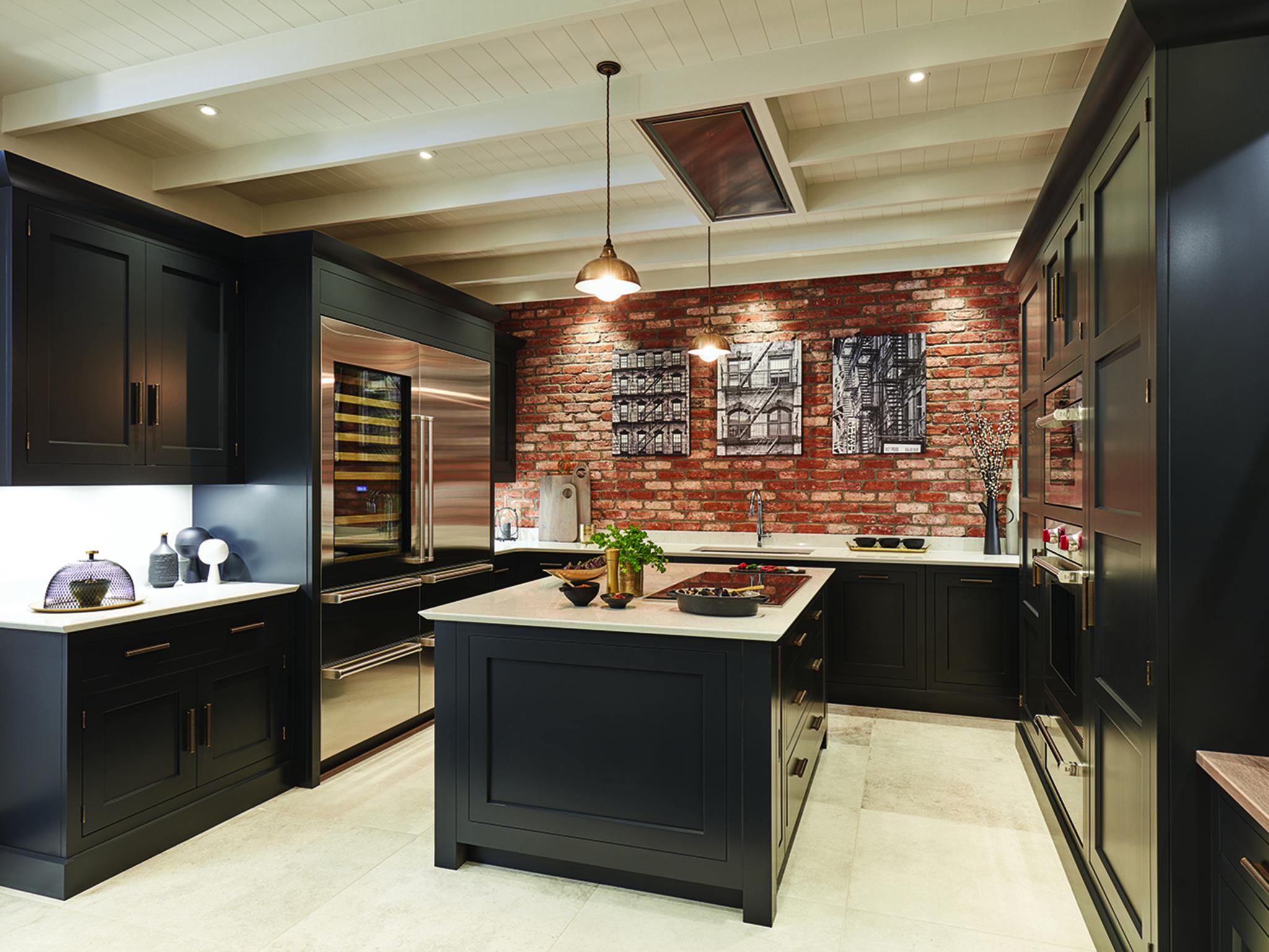 Exposed brick walls are a design classic, and are ever-present in contemporary and retro designs