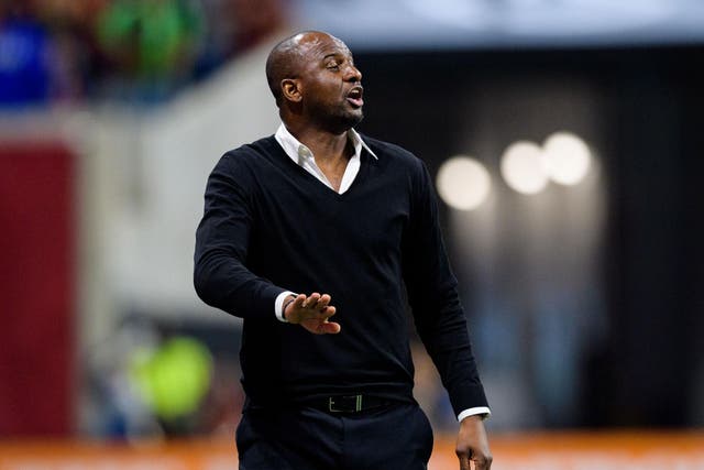 New York City head coach Patrick Vieira during the MLS soccer game between New York City FC and Atlanta United at Mercedes-Benz Stadium