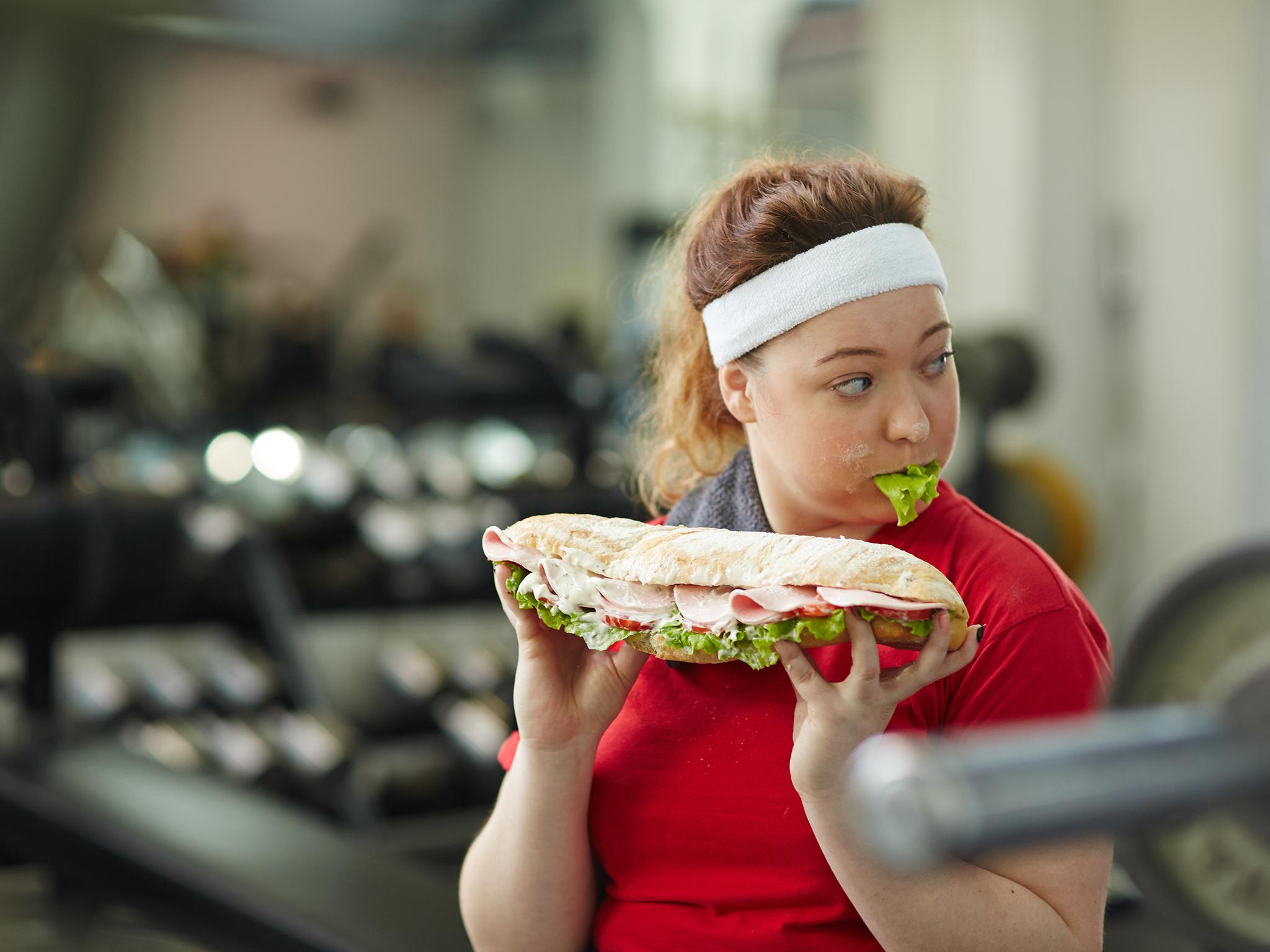 Almost half of respondents admit to fantasising about food and drink while at the gym