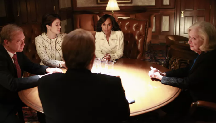 Watch Olivia Pope drink lots of wine to toast the end of Scandal