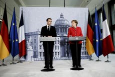 Emmanuel Macron and Angela Merkel meet to come up with eurozone reform