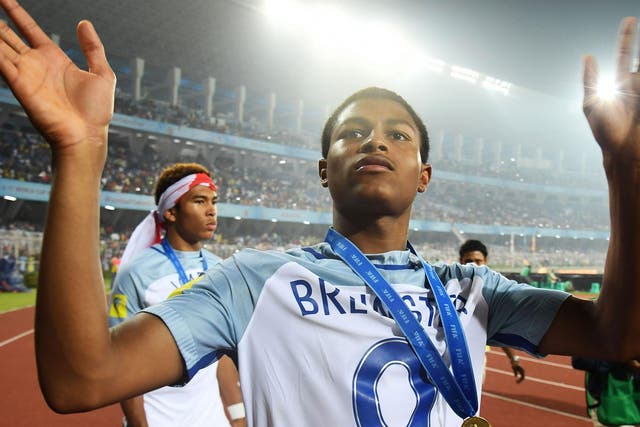 Rhian Brewster claimed that he had overhead a Spanish player call Morgan Gibbs-White a 'monkey' during the final in India last year