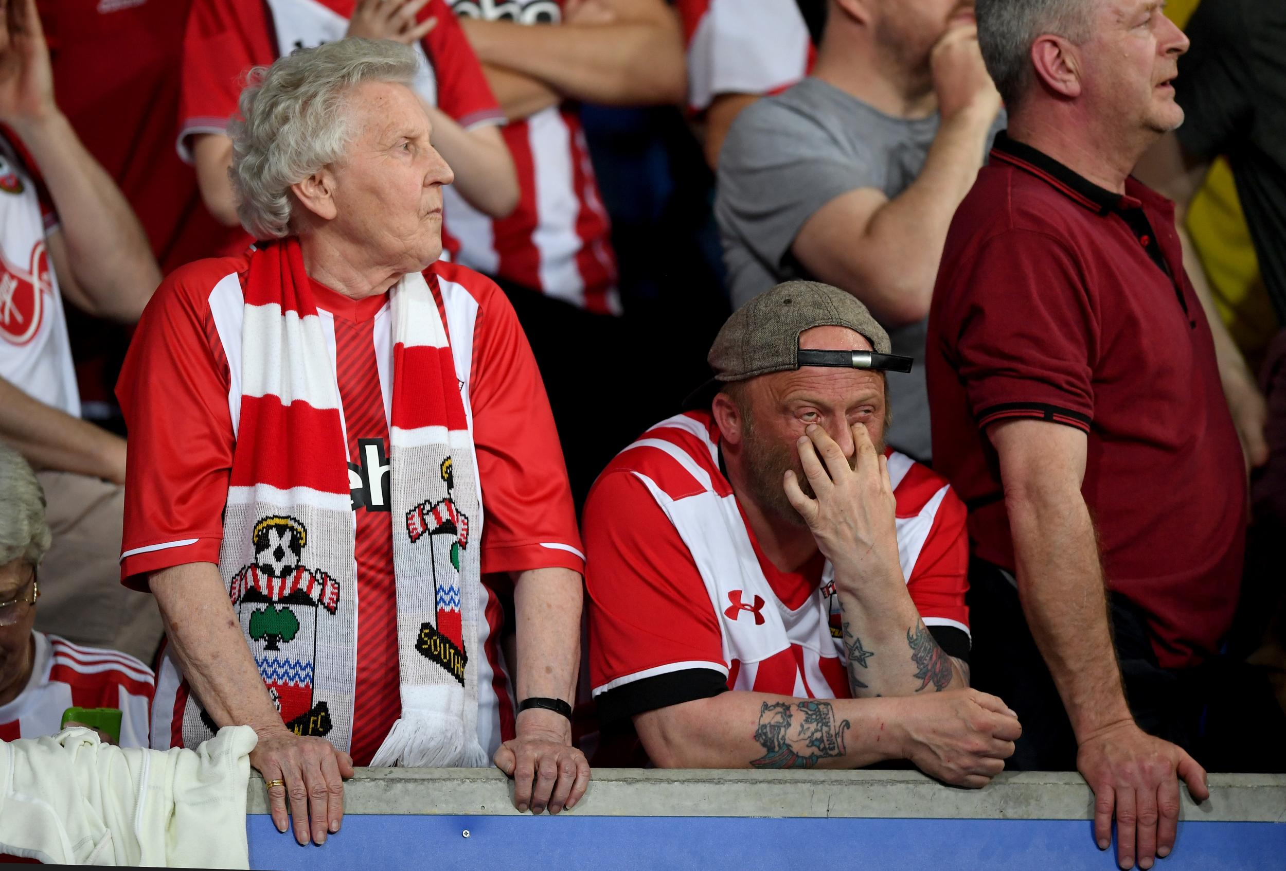 &#13;
Southampton fans look on &#13;