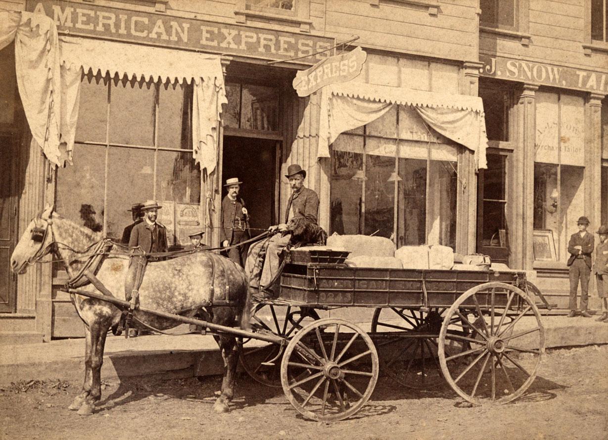 American Express delivery cart, 1878 (Smithsonian National Postal Museum)