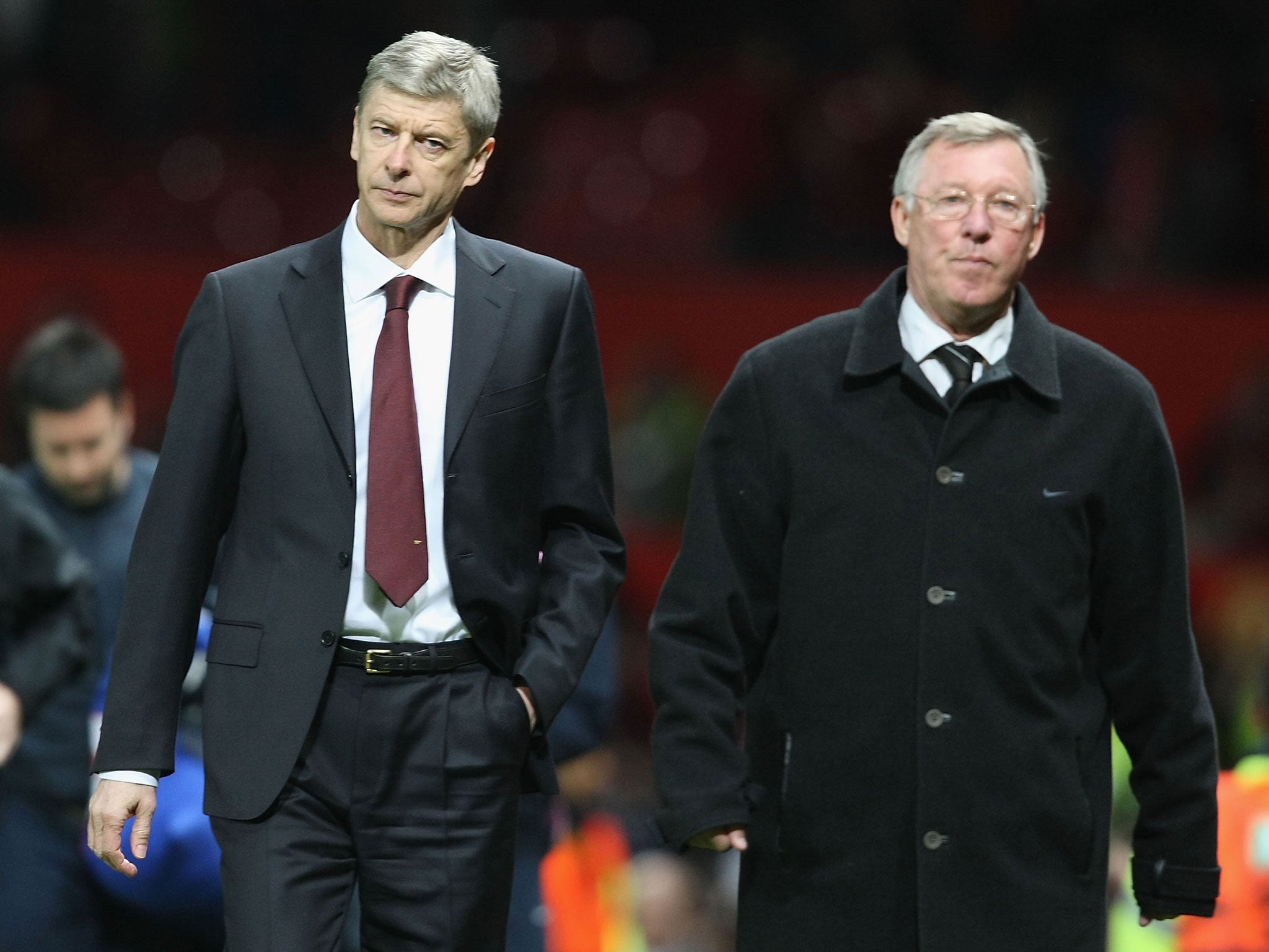 Wenger and Ferguson were fierce rivals during their peaks at Arsenal and United respectively