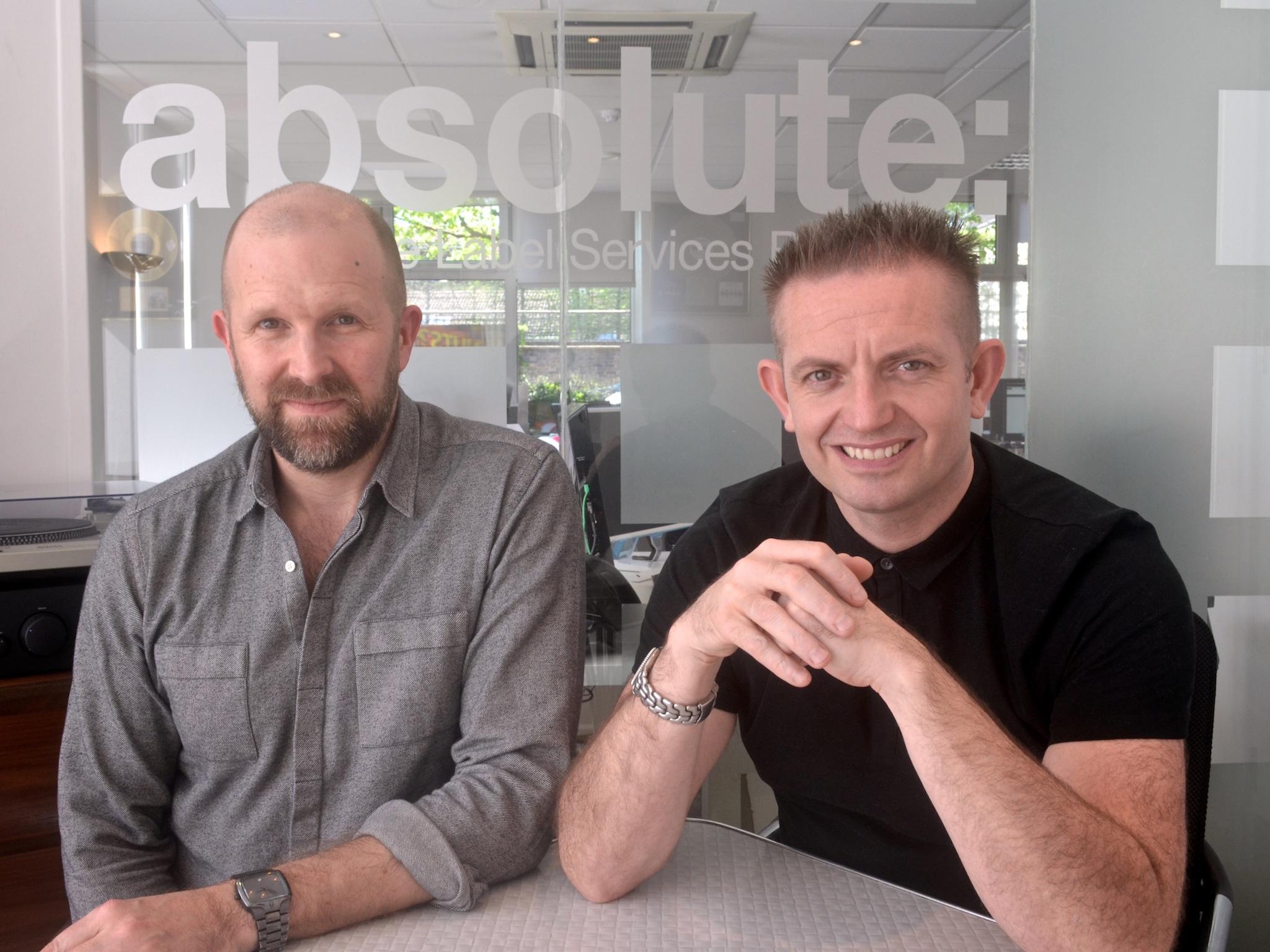 Mark Dowling (left) and Simon Wills (right) are the directors of Absolute Label Services