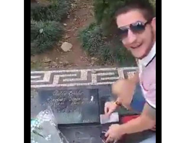 Video shows British tourist appearing to snort cocaine off Pablo Escobar's grave