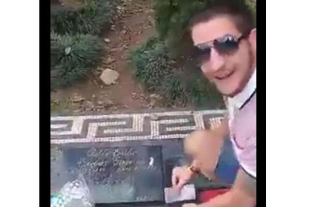 Video shows British tourist appearing to snort cocaine off Pablo Escobar's grave