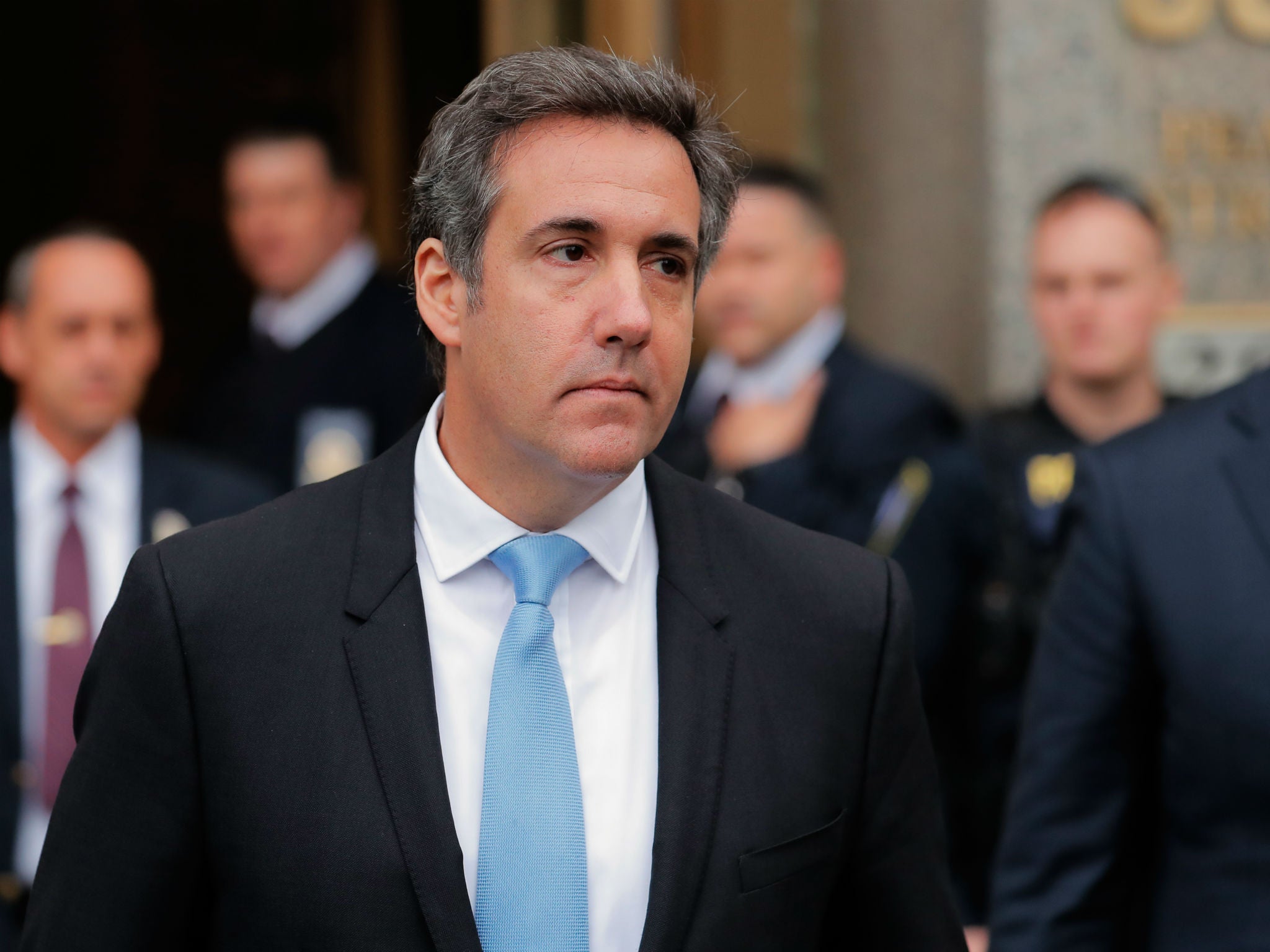 Michael Cohen leaves federal court in Manhattan