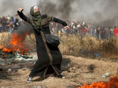 Women on the front line of protests in Gaza's buffer zone