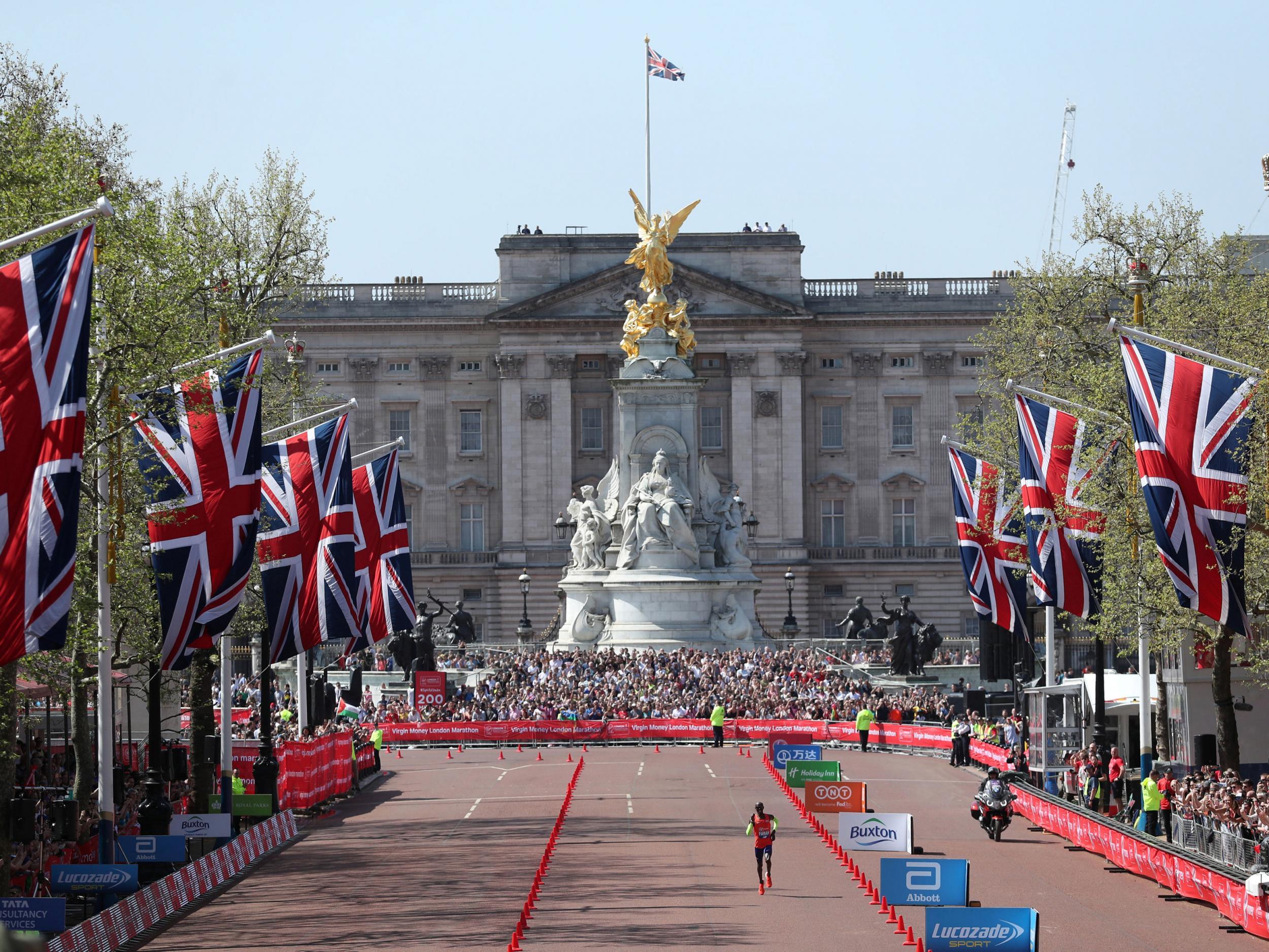 Farah was cheered home down The Mall