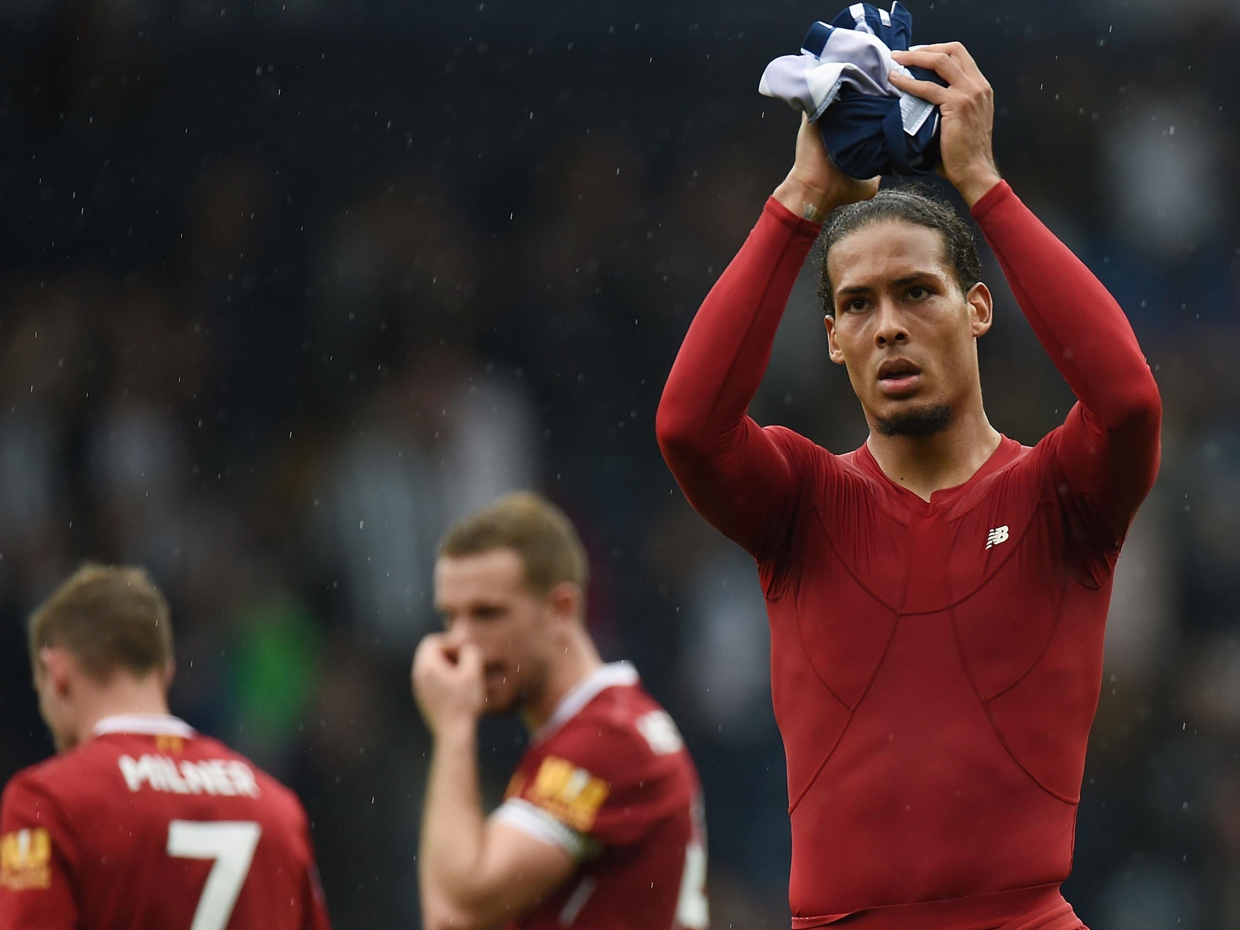 Virgil van Dijk was not happy after Liverpool conceded late at The Hawthorns