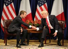 French President looks to move Trump on Iran nuclear deal and trade