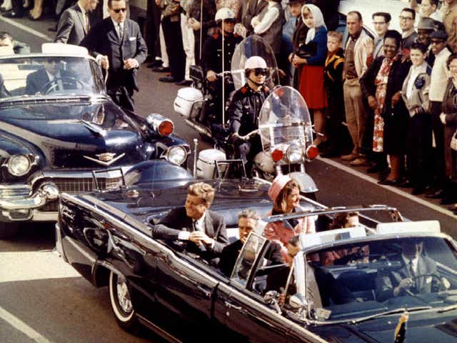 President John F Kennedy, his wife Jackie and Texas governor John Connally moments before Kennedy was assassinated in Dallas on 22 November 1963