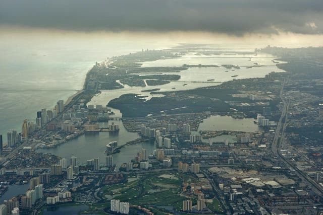 Miami is threatened by the implications of global warming
