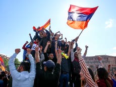 Celebrations in Armenia as prime minister quits after days of protests