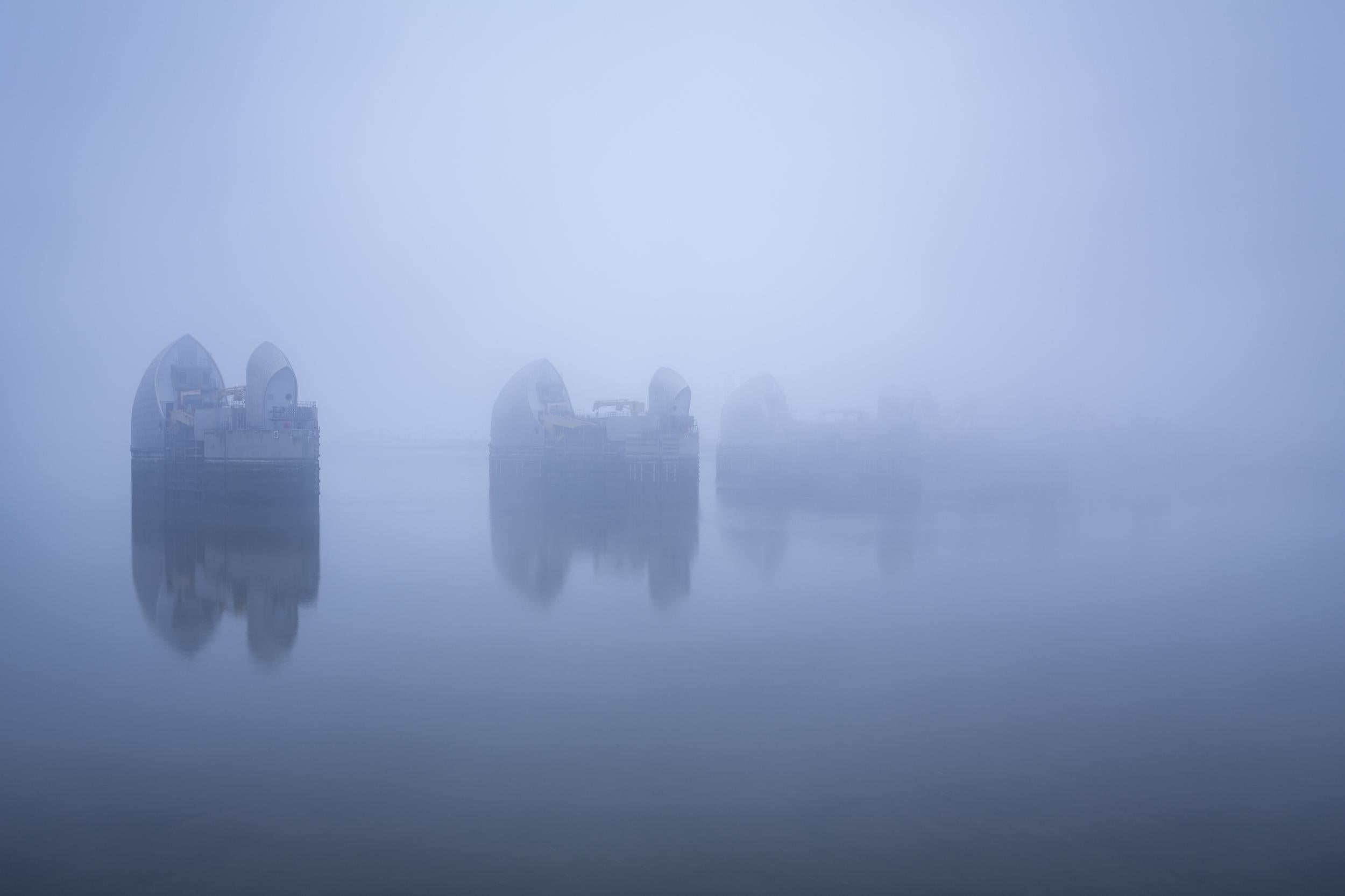 No barriers: Terry likes to capture London landmarks in the mist