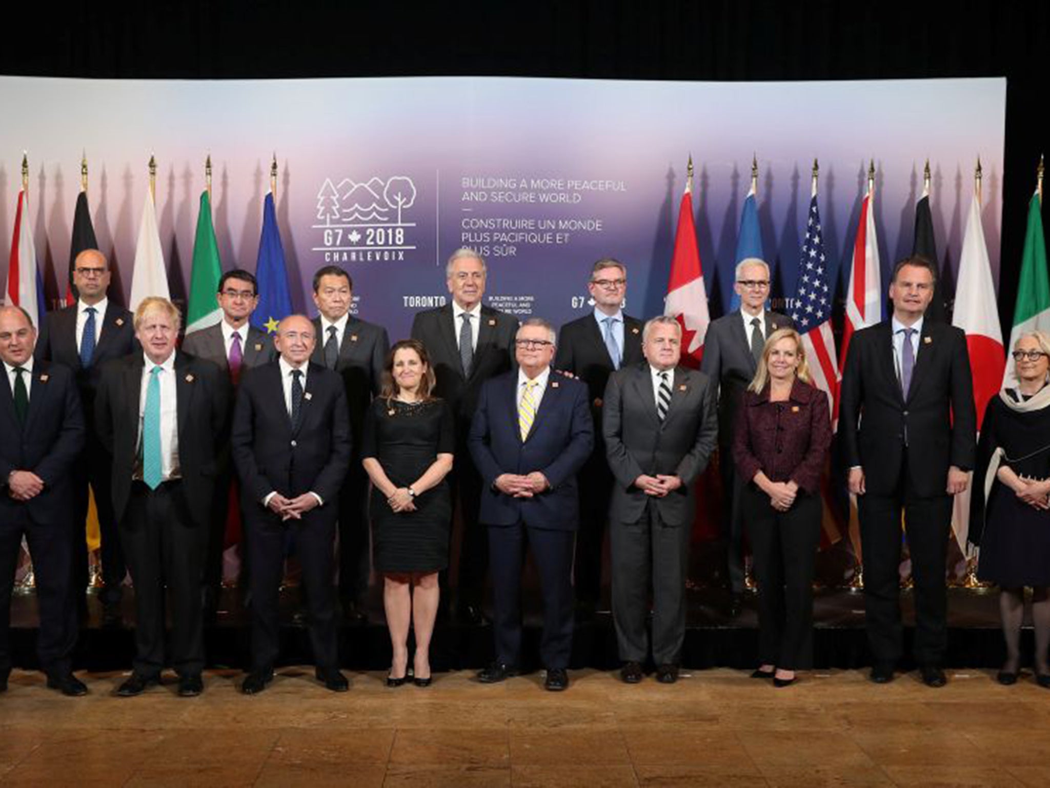 Security ministers and foreign ministers on the second day of meetings from G7 countries in Toronto