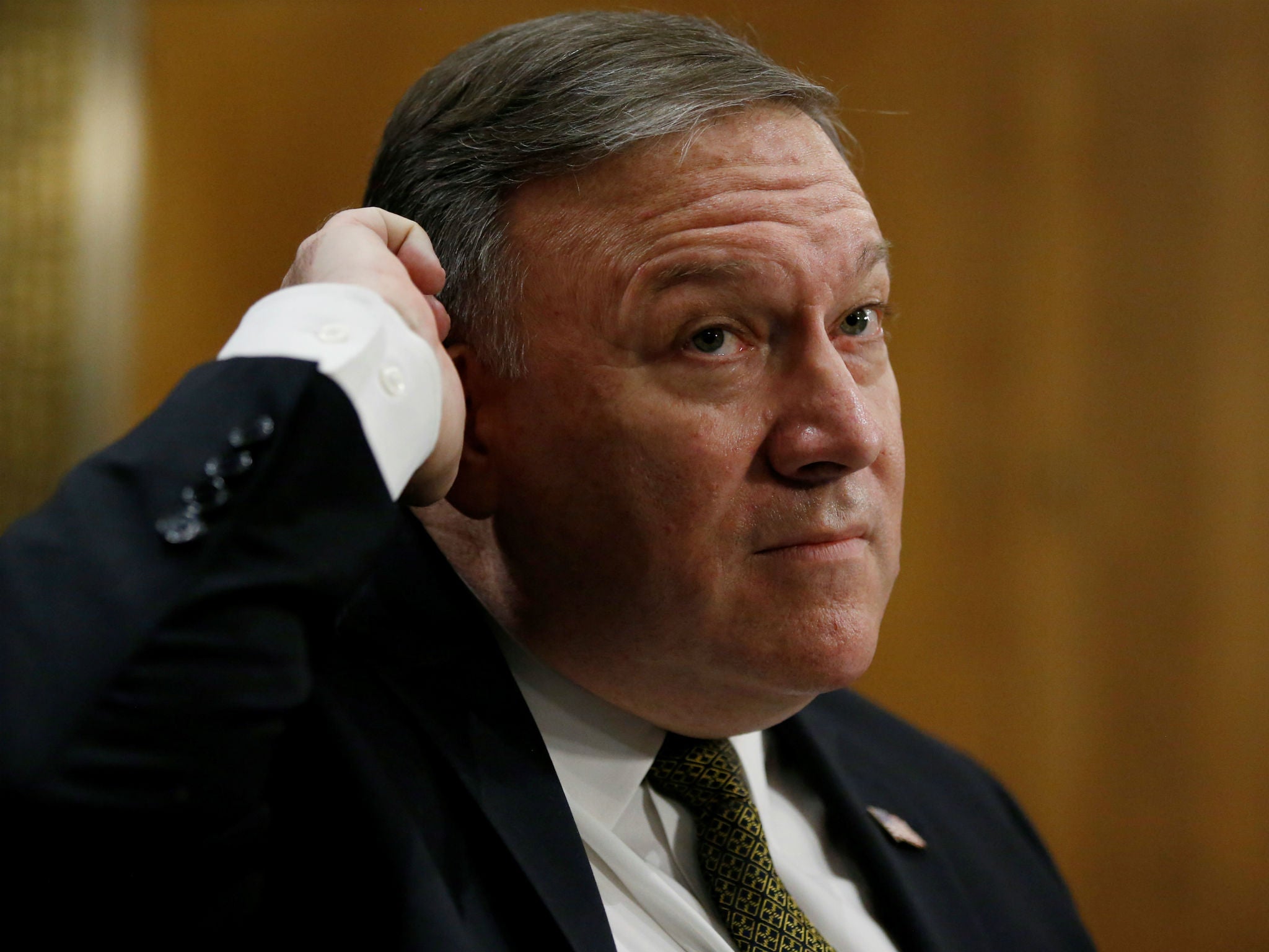CIA Director Mike Pompeo testifies before the Senate Foreign Relations Committee in Washington, DC