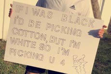 Florida teen apologises for racist 'promposal' sign