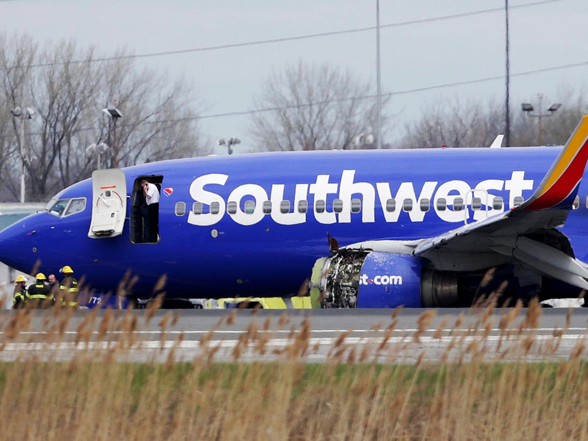Woman sues Southwest Airlines after mid-air engine explosion.