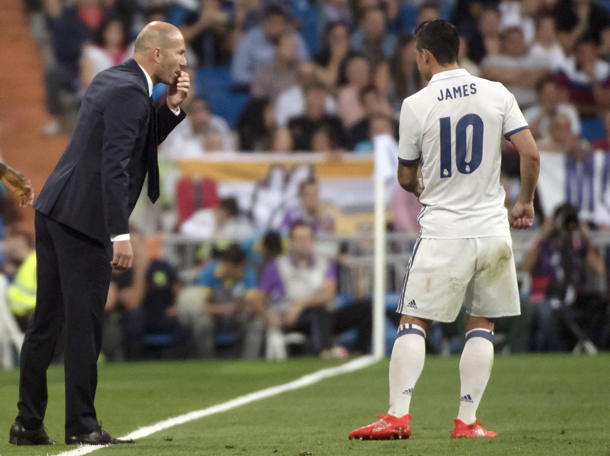 James Rodriguez struggled for game time under Zinedine Zidane