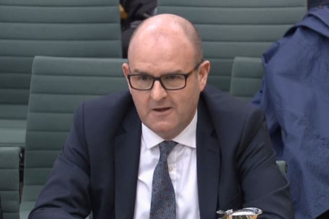 Editor of the Daily Express, Gary Jones, giving evidence to the home affairs select committee
