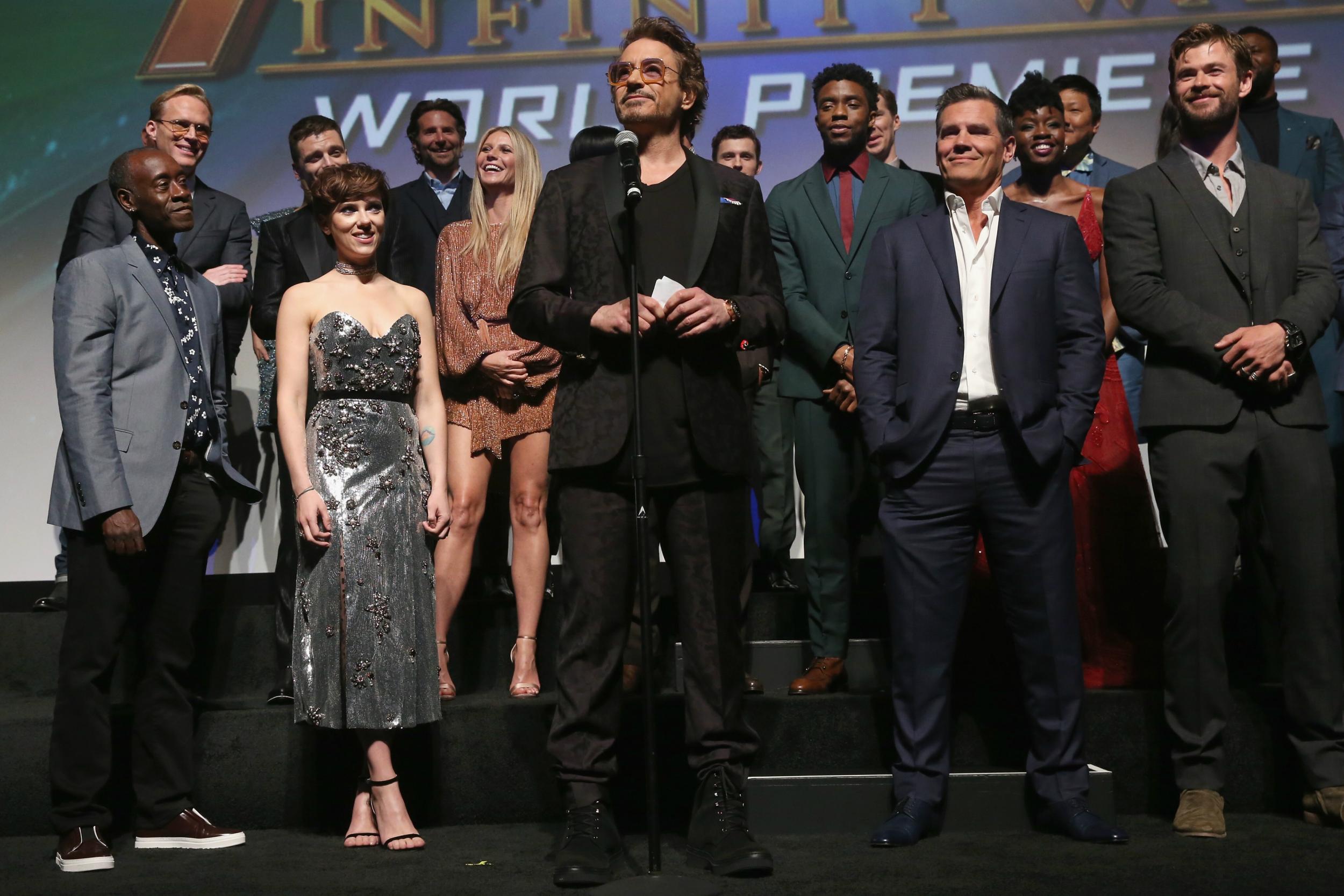 Robert Downey Jr. gives emotional speech at Avengers Infinity War premiere The Independent The Independent