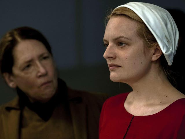 Ann Dowd and Elisabeth Moss in Hulu series 'The Handmaid's Tale'