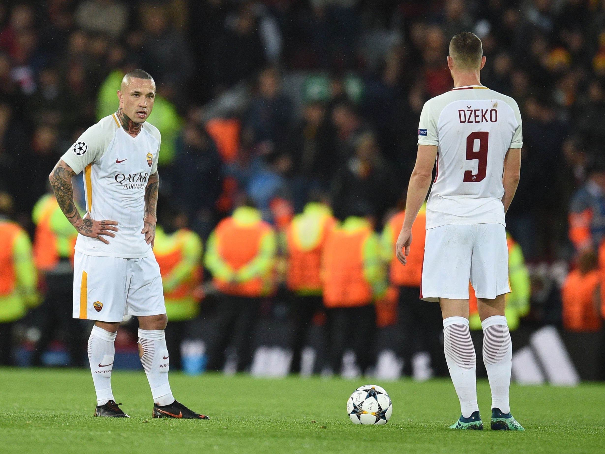 Roma were stunned but gave themselves a chance with two late goals