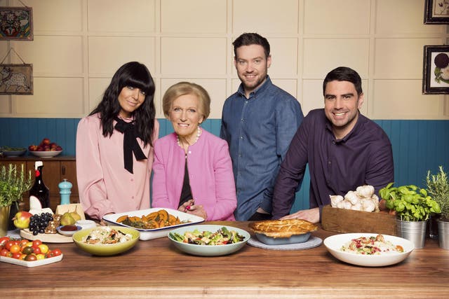 Mr Doherty (third from left) alongside Claudia Winkleman, Mary Berry and Chris Bavin