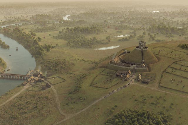 An artist's impression shows for the first time what Windsor Castle would have looked like in around 1085 – just a decade and a half after it was constructed