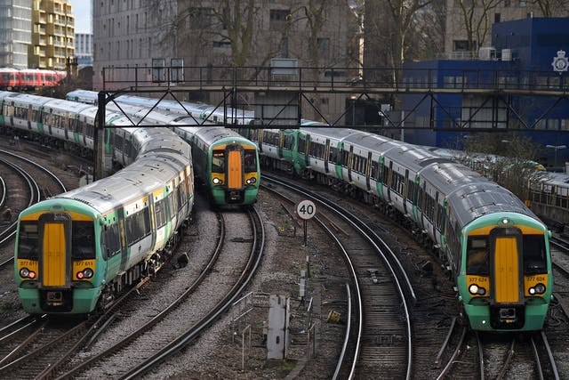 Southern rail trains at Victoria Station