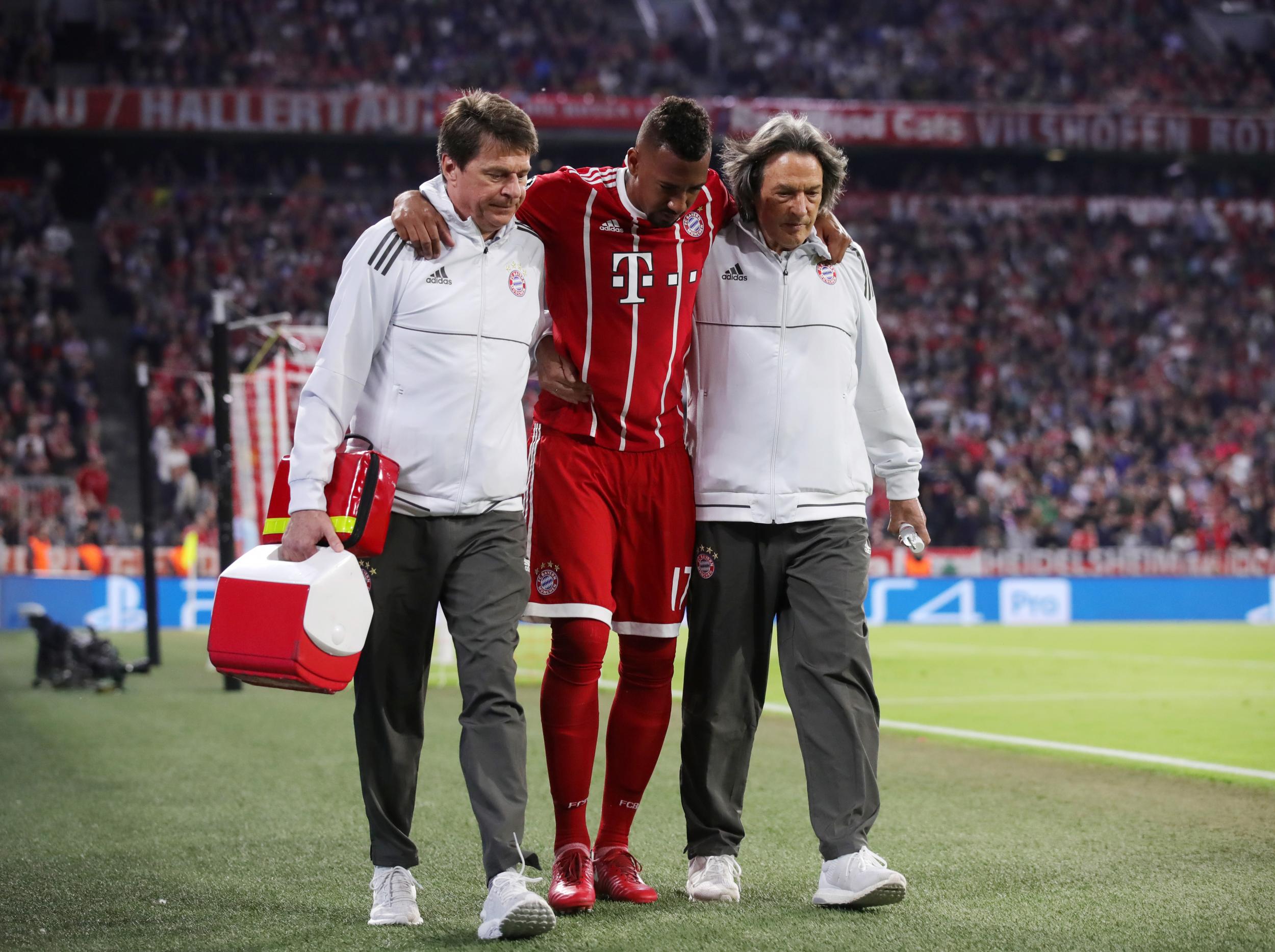 Boating was the second Bayern player to limp off in the first half