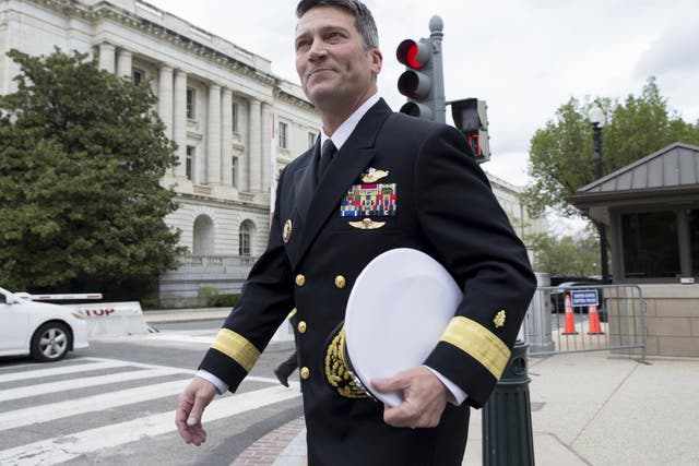 Admiral Ronny Jackson, the White House doctor, has come under fire during his bid to be confirmed as head of Veterans' Affairs